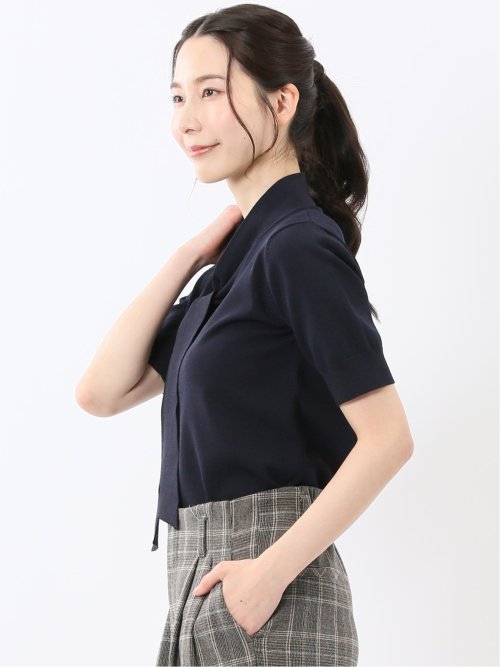 ハンドウォッシャブル 2WAY 半袖ニットプルオーバー