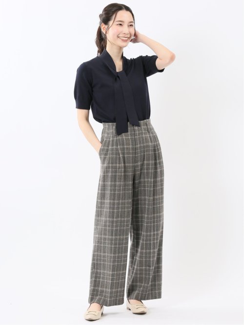 ハンドウォッシャブル 2WAY 半袖ニットプルオーバー