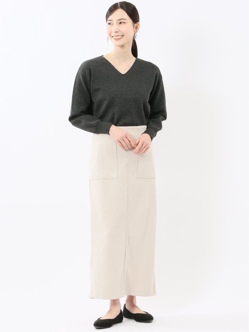 ハンドウォッシャブル ミラノ Vネック ニットプルオーバー