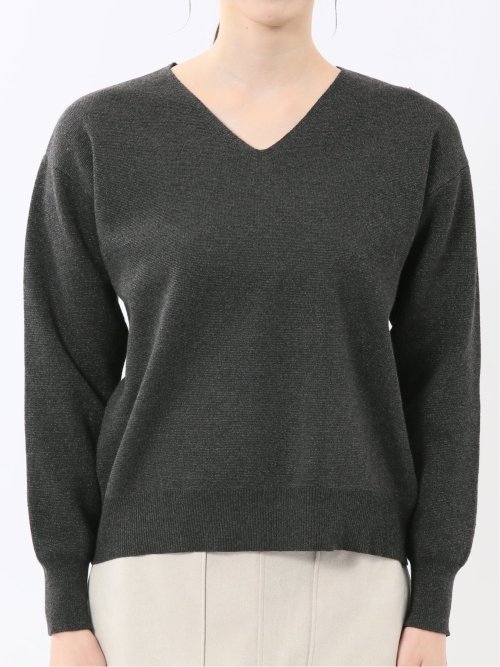 ハンドウォッシャブル ミラノ Vネック ニットプルオーバー