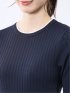 快適機能 配色リブ クルーネック 半袖ニット