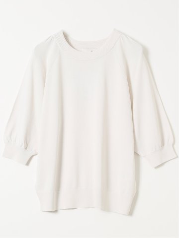 快適機能 ラグラン 半袖 ニット プルオーバー