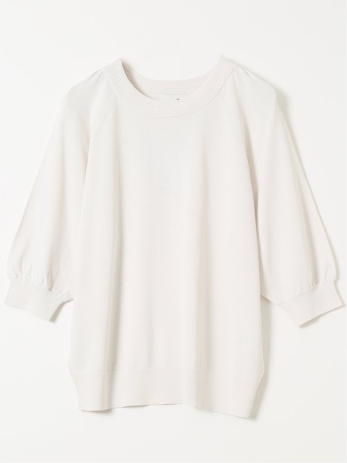 快適機能 ラグラン 半袖 ニット プルオーバー