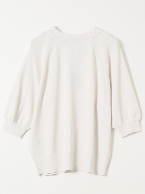 快適機能 ラグラン 半袖 ニット プルオーバー