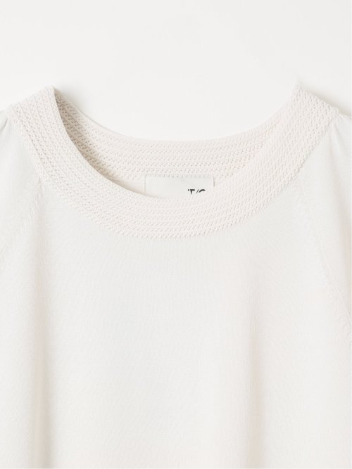 快適機能 ラグラン 半袖 ニット プルオーバー