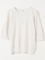 快適機能 メッシュ切替 半袖 ニット プルオーバー