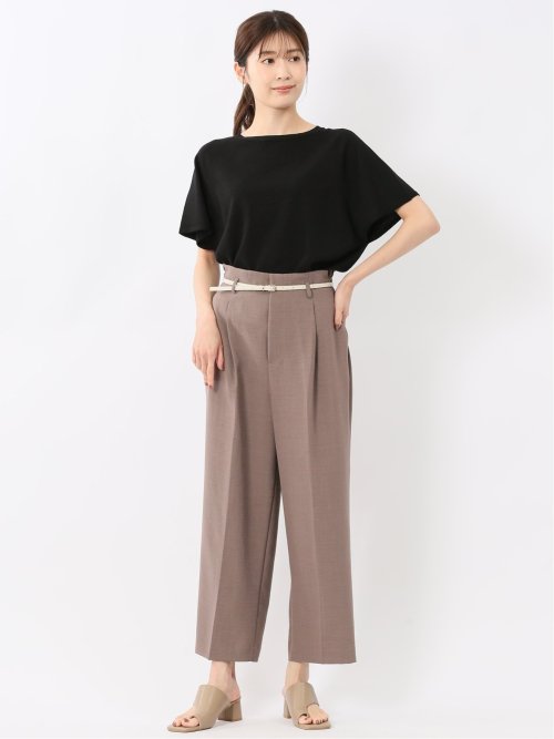 快適機能 無縫製ラグラン フレンチ袖 クルーニット