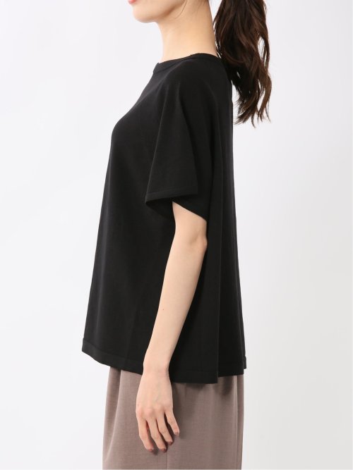 快適機能 無縫製ラグラン フレンチ袖 クルーニット