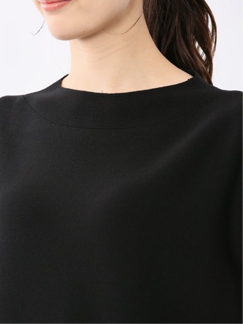 快適機能 無縫製ガーター フレンチ袖 クルーニット