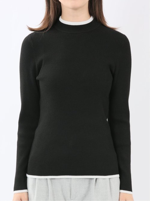 ハンドウォッシャブル ドルマン&リブハイネック ニットアンサンブル