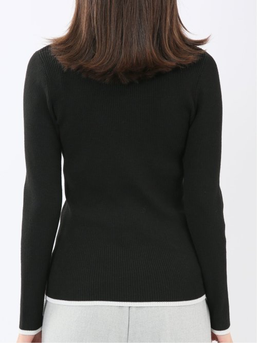 ハンドウォッシャブル ドルマン&リブハイネック ニットアンサンブル