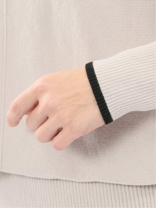 ハンドウォッシャブル ドルマン&リブハイネック ニットアンサンブル