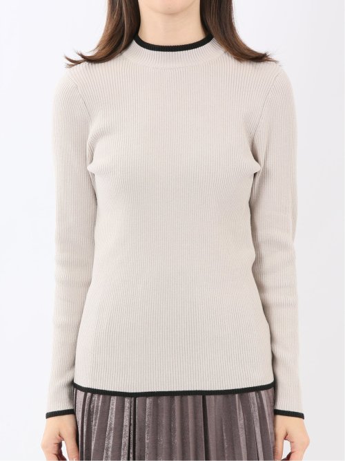 ハンドウォッシャブル ドルマン&リブハイネック ニットアンサンブル