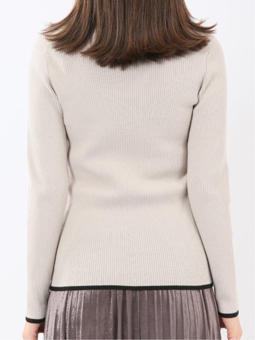 ハンドウォッシャブル ドルマン&リブハイネック ニットアンサンブル