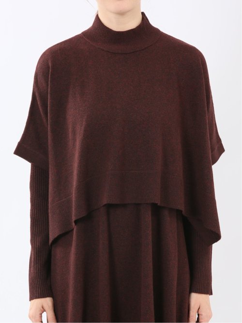 ハンドウォッシャブル ポンチョ&ワンピース ニットアンサンブル