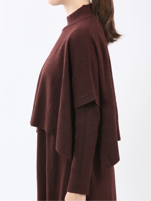 ハンドウォッシャブル ポンチョ&ワンピース ニットアンサンブル