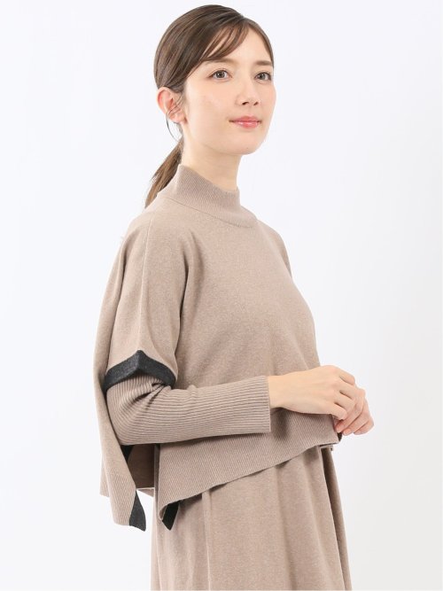 ハンドウォッシャブル ポンチョ&ワンピース ニットアンサンブル