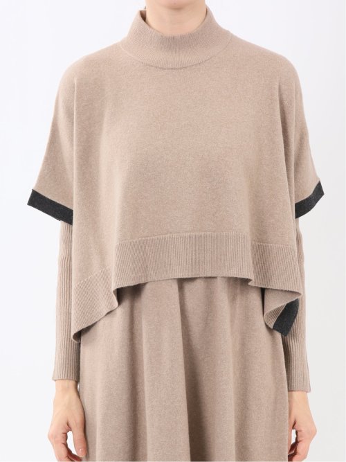 ハンドウォッシャブル ポンチョ&ワンピース ニットアンサンブル