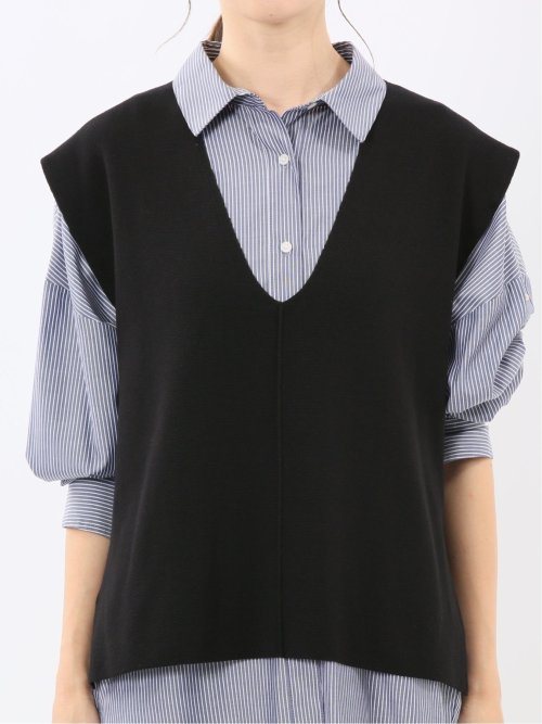 ハンドウォッシャブル ミラノ Vネック ニットベスト
