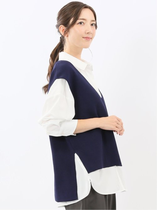 ハンドウォッシャブル ミラノ Vネック ニットベスト