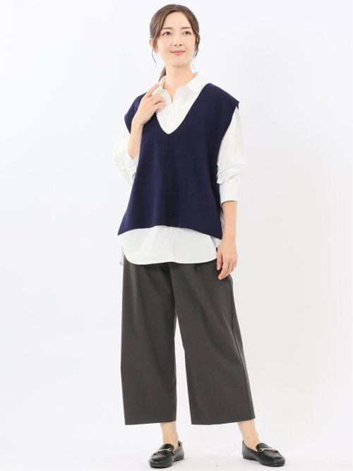 ハンドウォッシャブル ミラノ Vネック ニットベスト