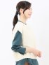 地柄 バックスリット ニットベスト
