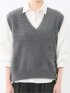 ハンドウォッシャブル フェザー Vネック ニットベスト