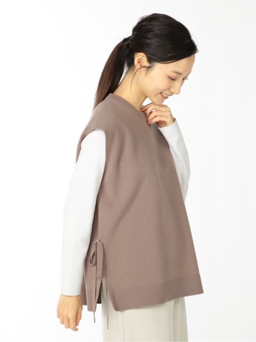 ショートプルオーバー&ベスト ニットアンサンブル