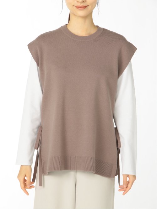 ショートプルオーバー&ベスト ニットアンサンブル