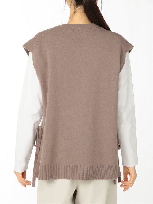 ショートプルオーバー&ベスト ニットアンサンブル