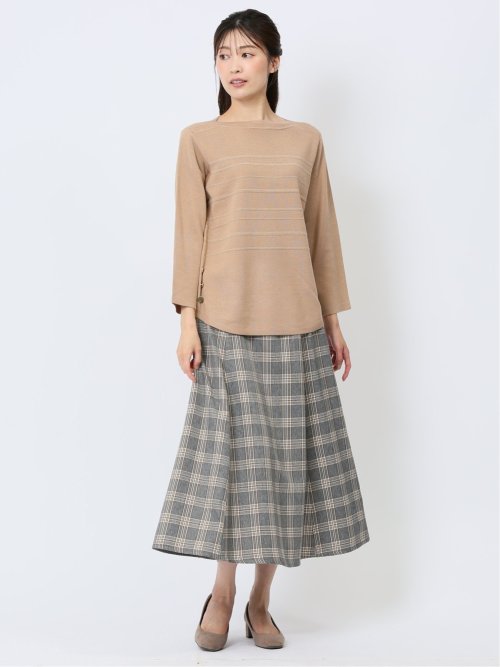 綿タッチ ミラノリブ ニットプルオーバー