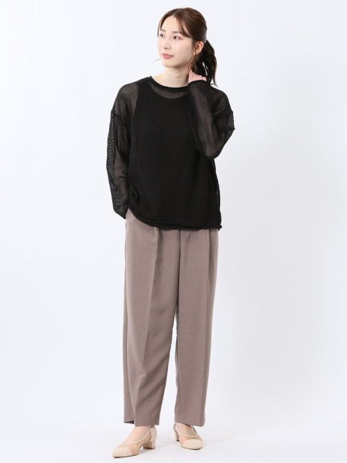 メッシュニット&タンクトップ アンサンブル