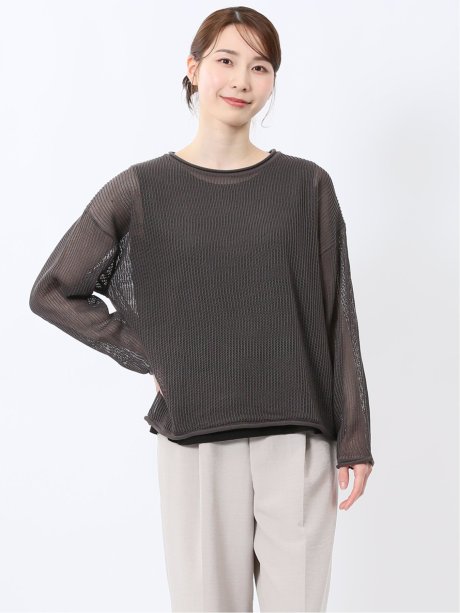 メッシュニット&タンクトップ アンサンブル