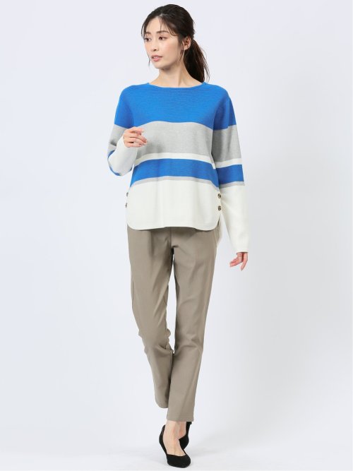 パネル切替 ゆるニットプルオーバー