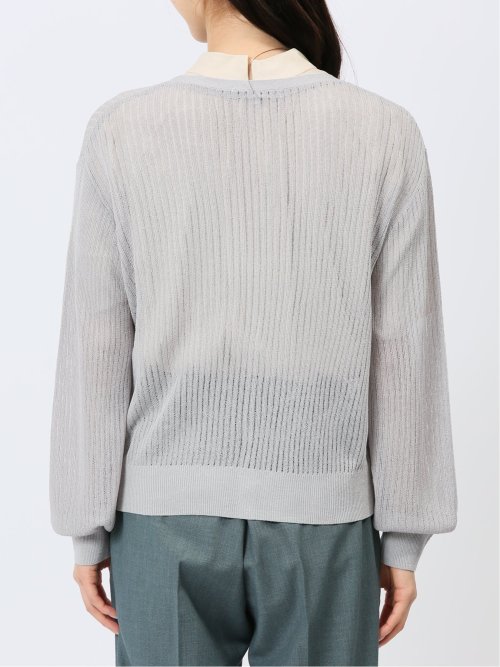 ラメシアー リブカーディガン