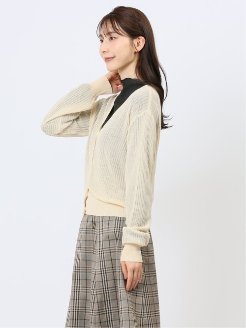 ラメシアー リブカーディガン