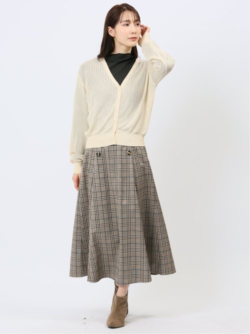 ラメシアー リブカーディガン