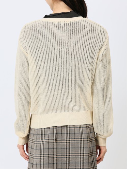 ラメシアー リブカーディガン