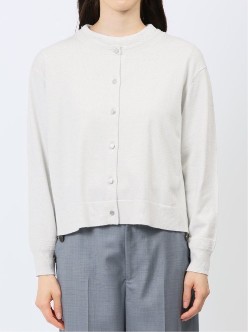 ラメ クルーカーディガン