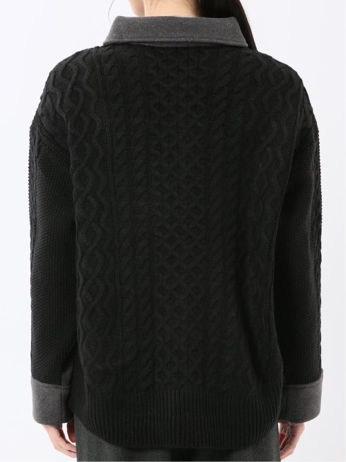 ウォッシャブル ハイブリッド ニットアウター