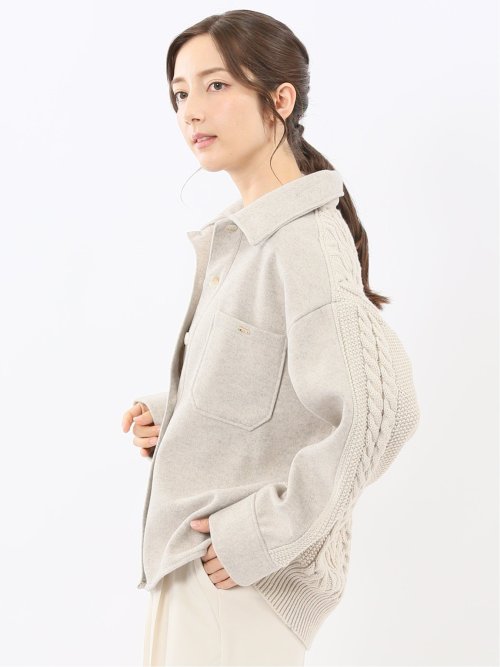 ウォッシャブル ハイブリッド ニットアウター