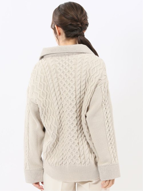 ウォッシャブル ハイブリッド ニットアウター