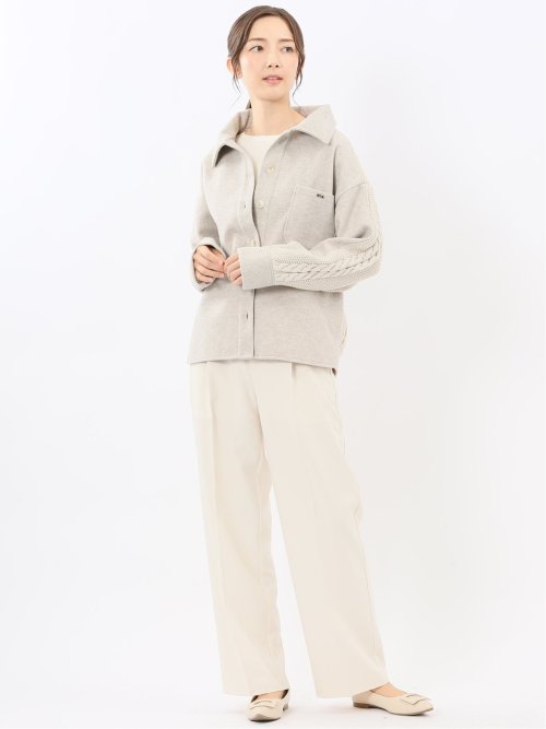 ウォッシャブル ハイブリッド ニットアウター