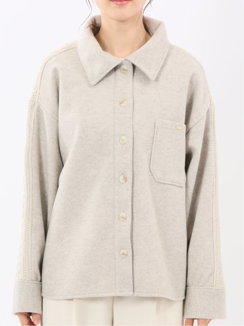 ウォッシャブル ハイブリッド ニットアウター