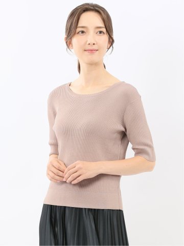 ハンドウォッシャブル 前後2WAY 半袖ニット