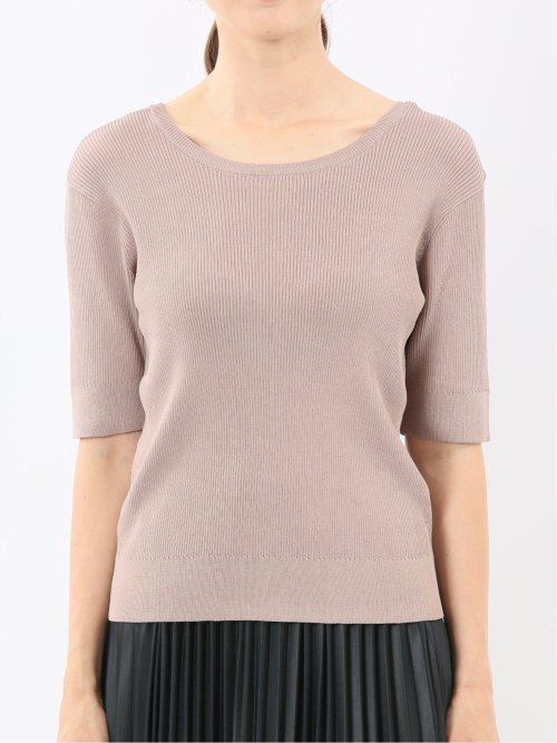 ハンドウォッシャブル 前後2WAY 半袖ニット