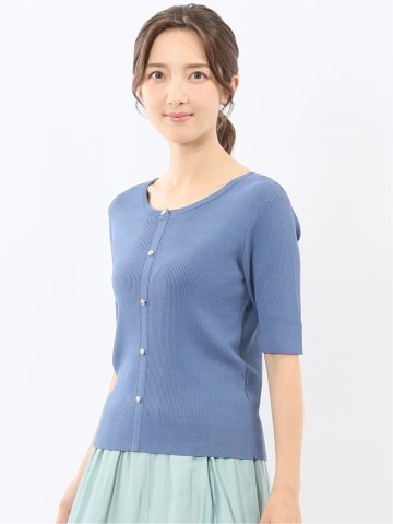 ハンドウォッシャブル 前後2WAY 半袖ニット