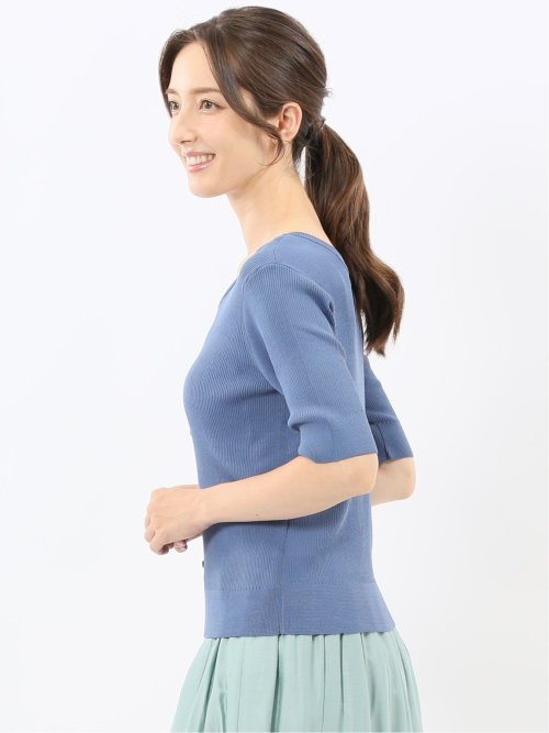 ハンドウォッシャブル 前後2WAY 半袖ニット