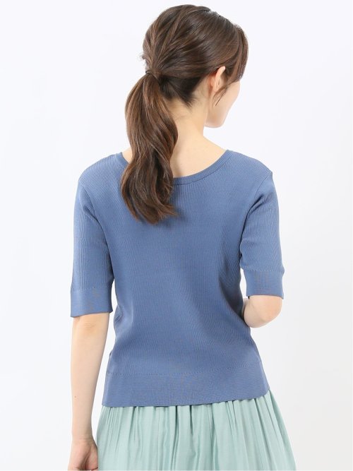 ハンドウォッシャブル 前後2WAY 半袖ニット