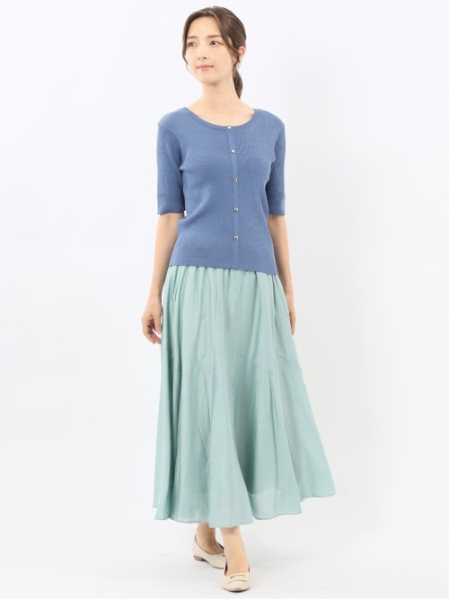 ハンドウォッシャブル 前後2WAY 半袖ニット